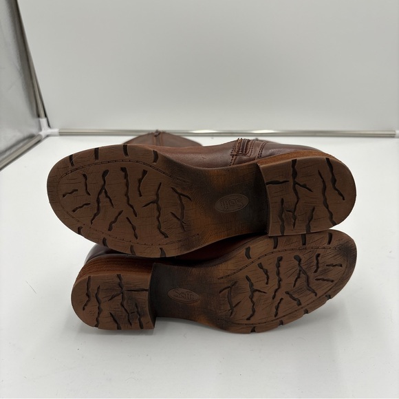 Sofft Söfft Kristie Lace up Tall Knee High Leather Boot Size 7.5 Brown Round Toe - Picture 8 of 10